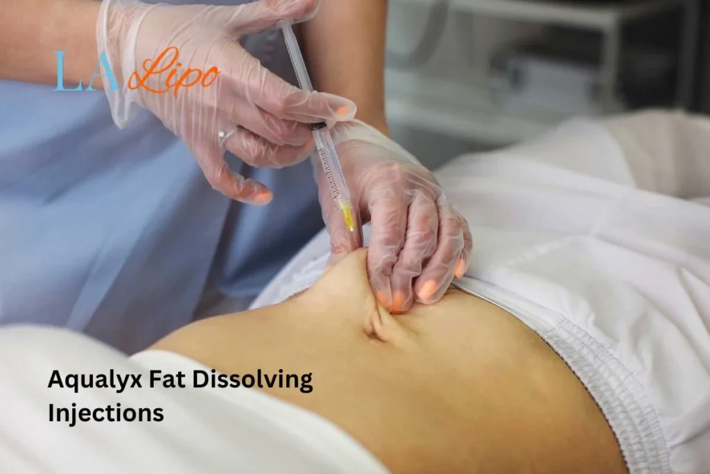 woman having fat dissolving injections Liverpool in the stomach