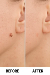 Skin tags removal Liverpool before and after