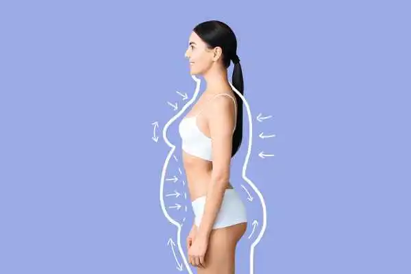 image of woman experiencing fat reduction treatment Liverpool
