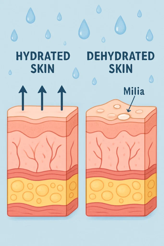The importance of hydration and milia production Liverpool